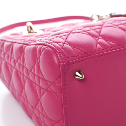 Christian Dior Lambskin Cannage Medium Lady Dior Pink 10 of 13