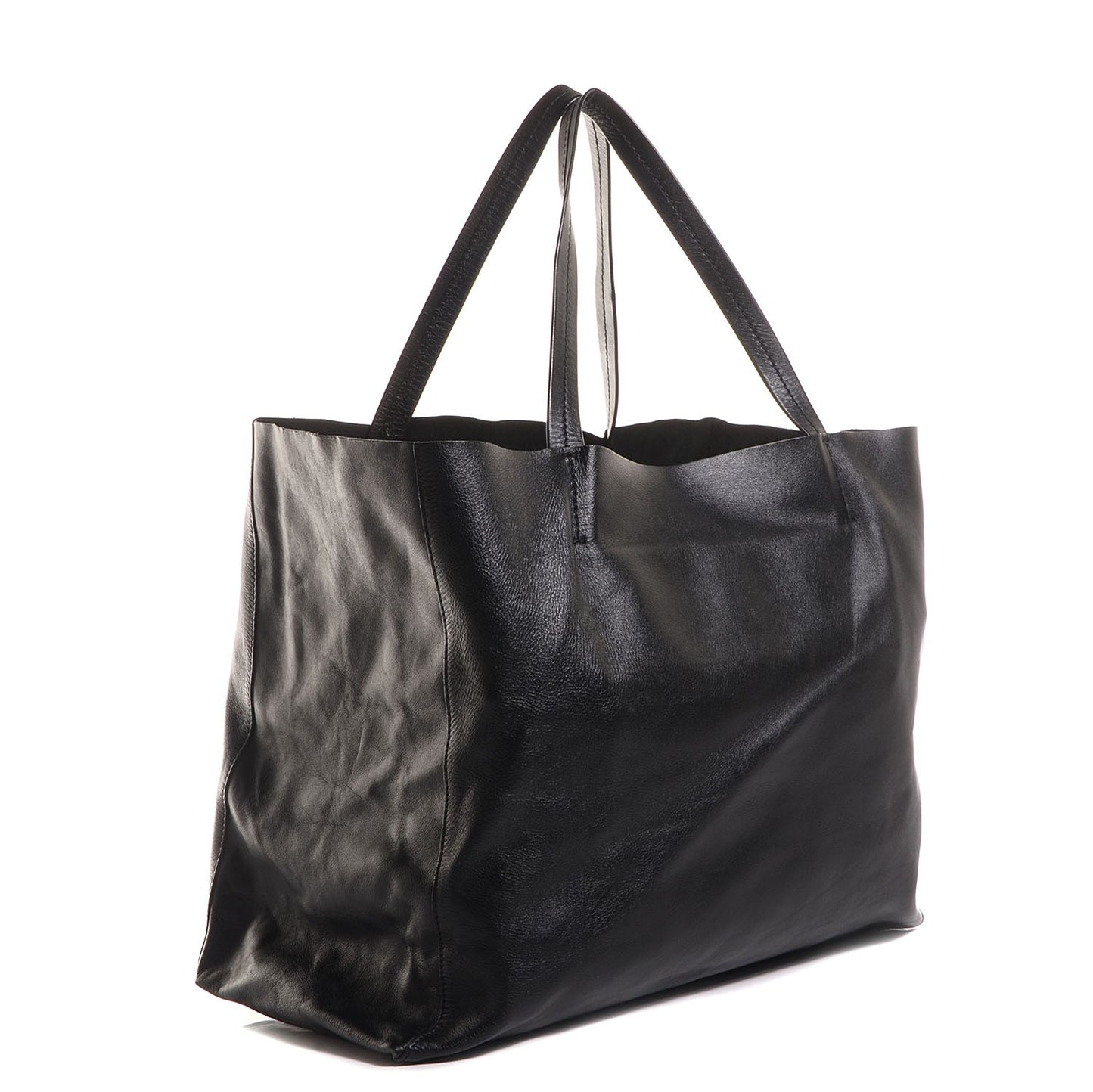Lambskin Horizontal Cabas Black