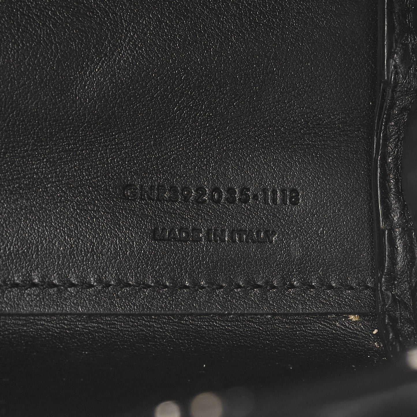 Calfskin Crocodile Embossed Nano Sac De Jour Black