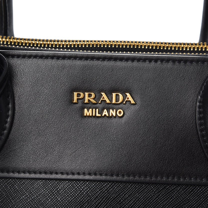 Prada Saffiano City Calfskin Paradigme Bag Black 9 of 9