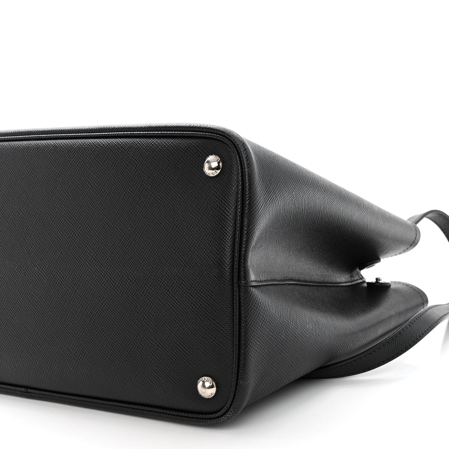 Prada Saffiano Cuir Medium Double Handle Tote Black 10 of 10
