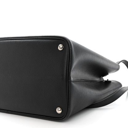 Prada Saffiano Cuir Medium Double Handle Tote Black 10 of 10