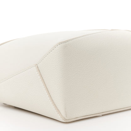 Loewe Soft Grained Calfskin Small Puzzle Edge Bag Soft White 8 of 9