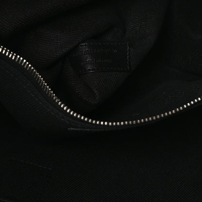 Saint Laurent Linen Calfskin Rive Gauche North South Tote Black 7 of 12