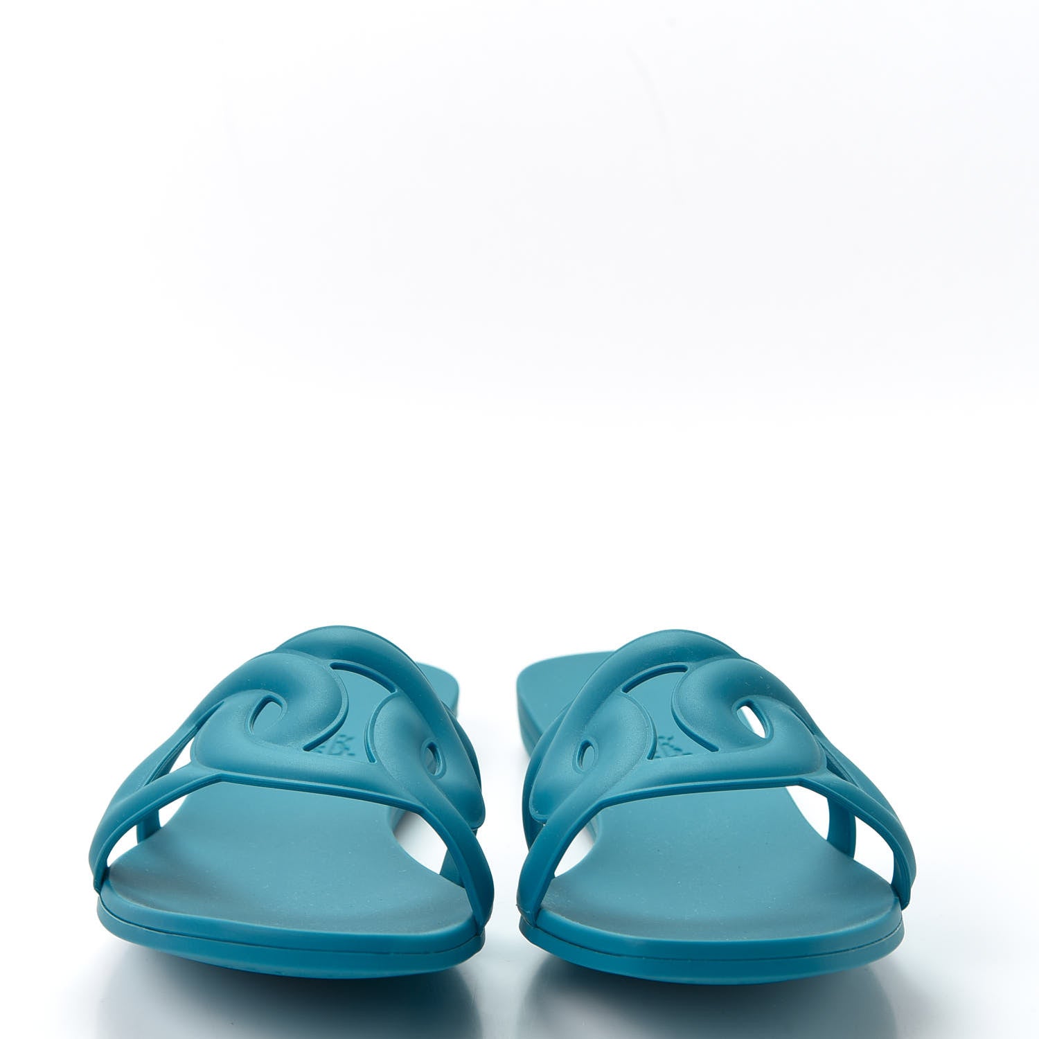 Hermes Rubber Aloha Sandals 38 Bleu Vif 2 of 9