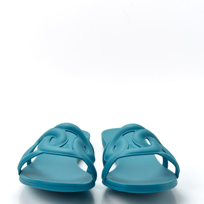 Hermes Rubber Aloha Sandals 38 Bleu Vif 2 of 9