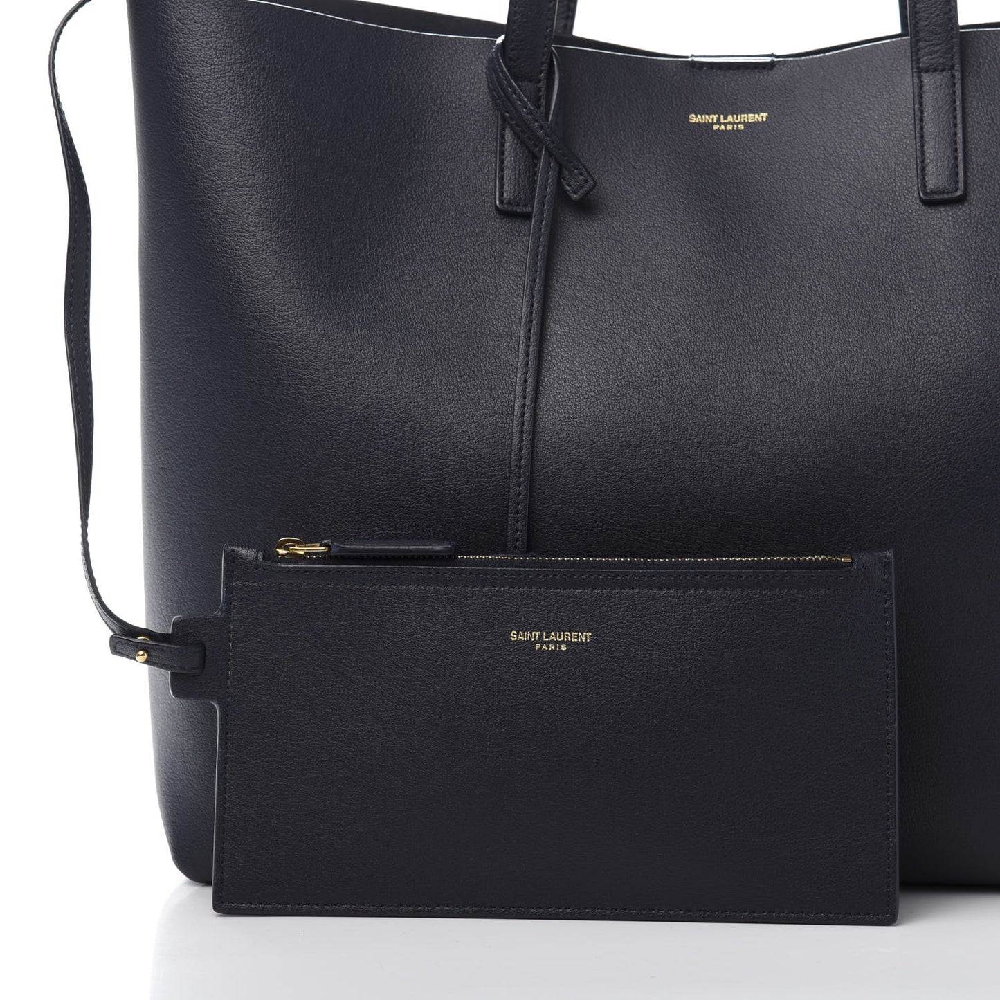 Calfskin Large Shopping Tote Deep Marine