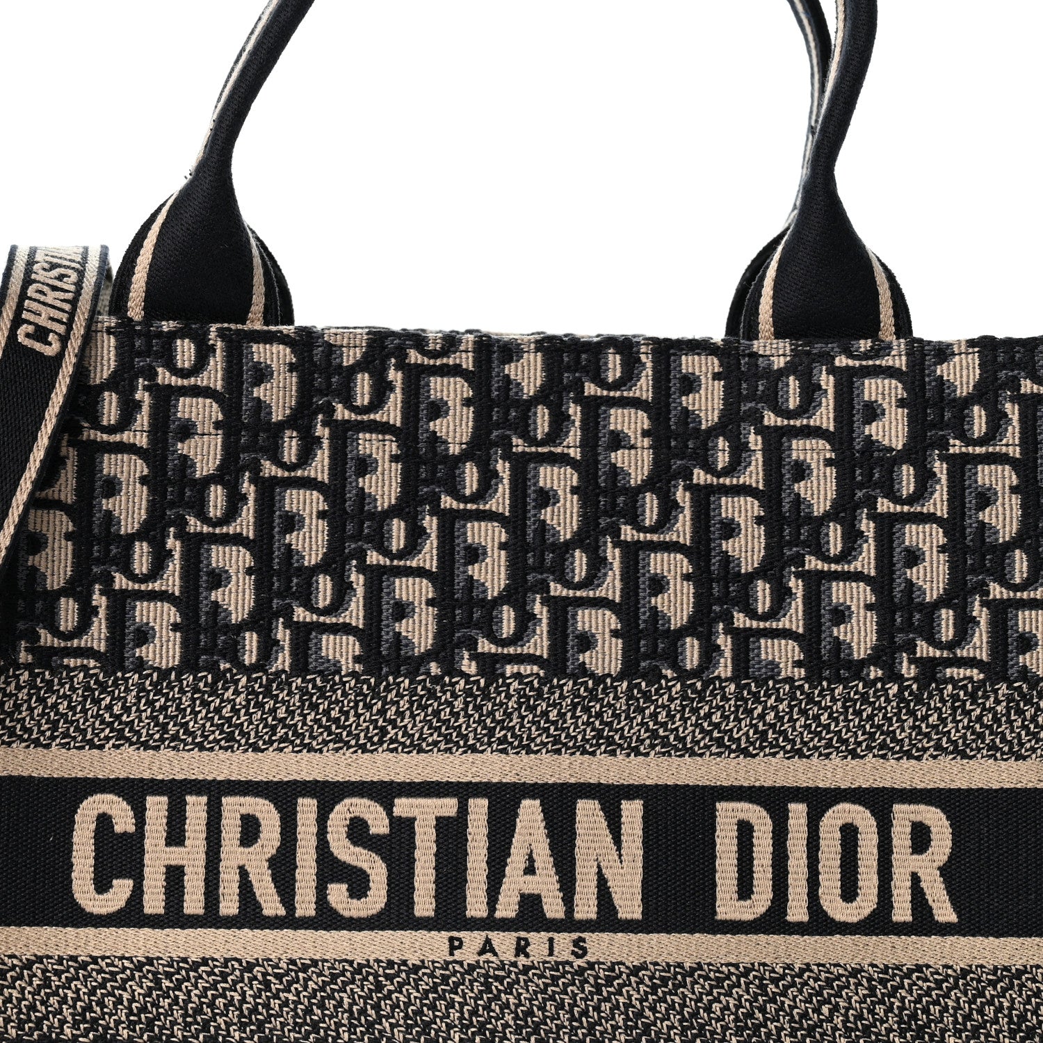 Christian Dior Oblique Calfskin Medium Book Tote With Strap Blue Multicolor 8 of 14