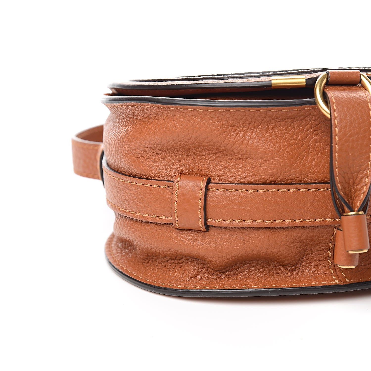 Chloe Calfskin Mini Marcie Round Crossbody Bag Tan 8 of 10