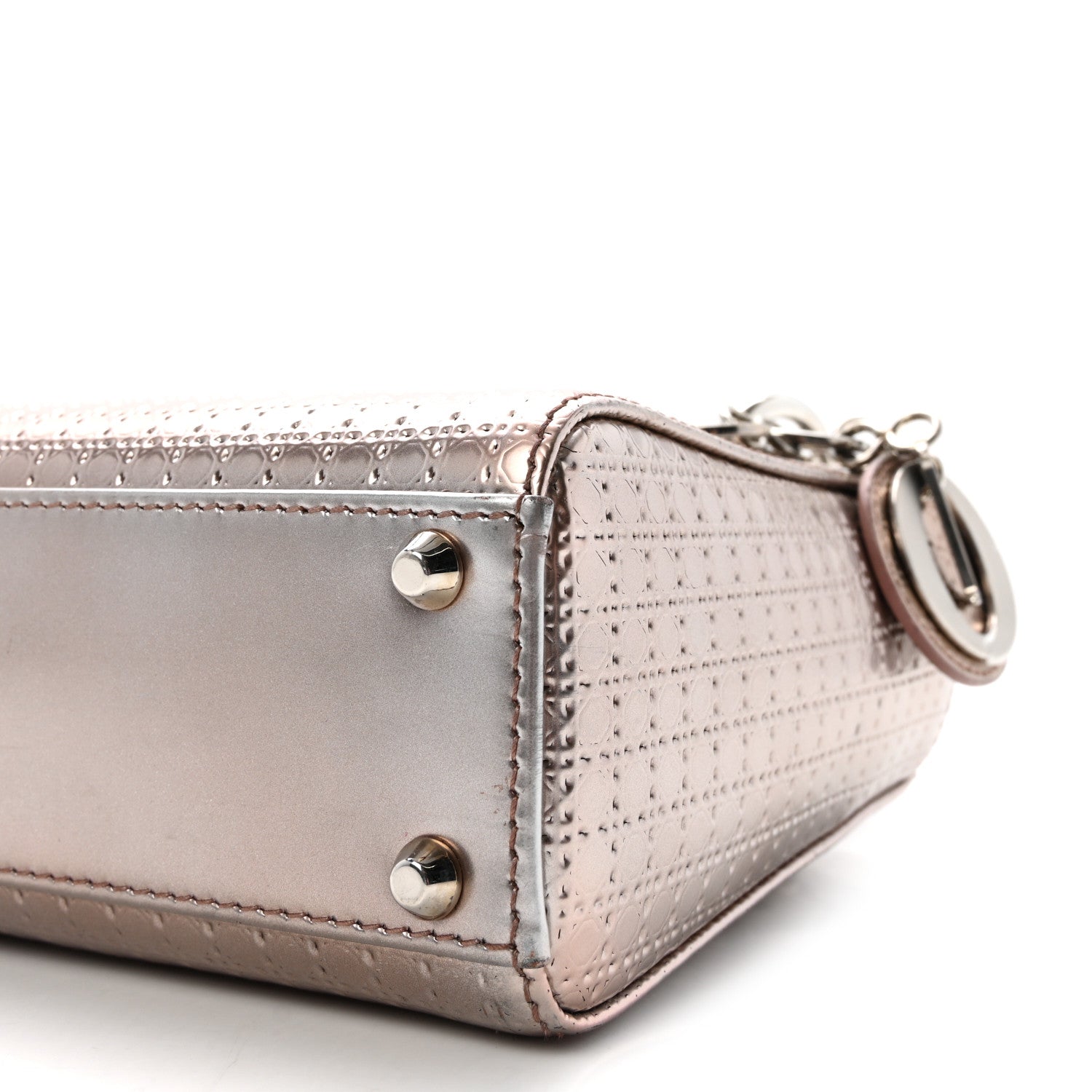 Christian Dior Metallic Patent Micro-Cannage Mini Lady Dior Hyper