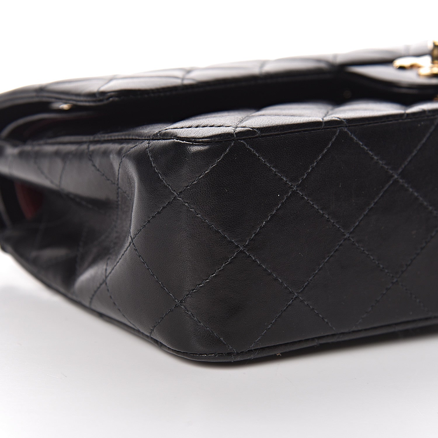 Chanel Lambskin Quilted Medium Double Flap Black 14 of 16