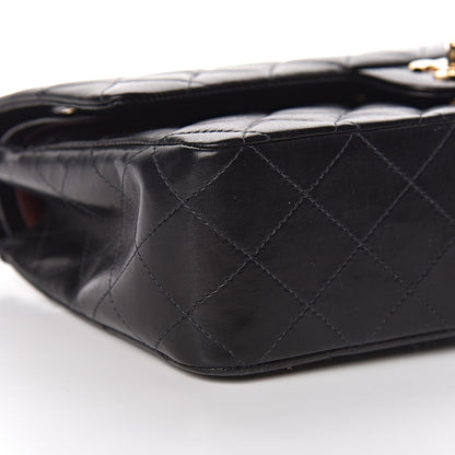 Chanel Lambskin Quilted Medium Double Flap Black 14 of 16