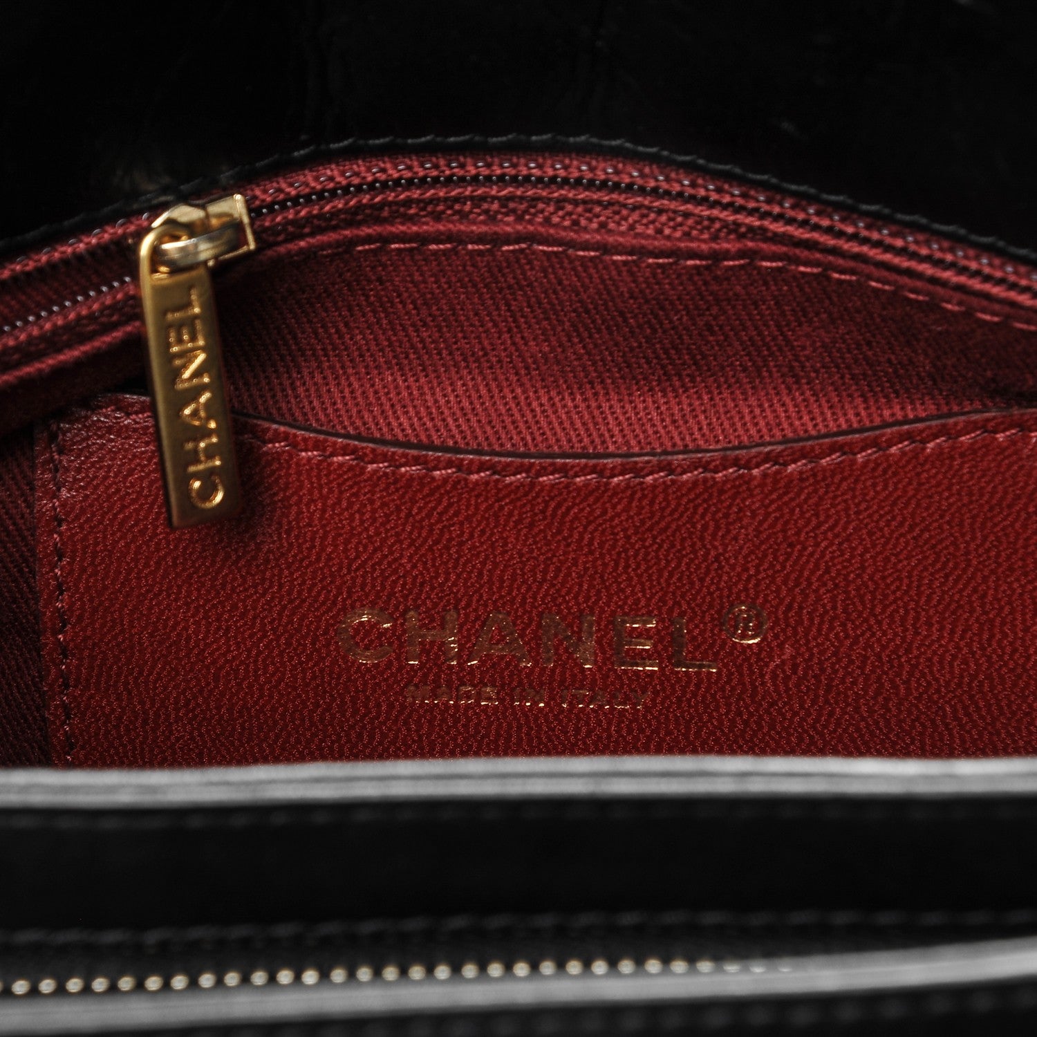 Chanel Aged Calfskin Quilted Medium Just Mademoiselle Black 6 of 8