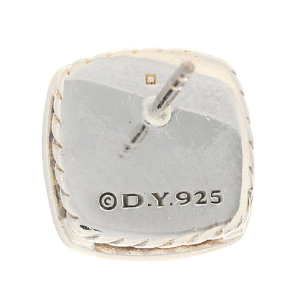 David Yurman Sterling Silver Diamond Black Orchid 5mm Albion Earrings 4 of 4