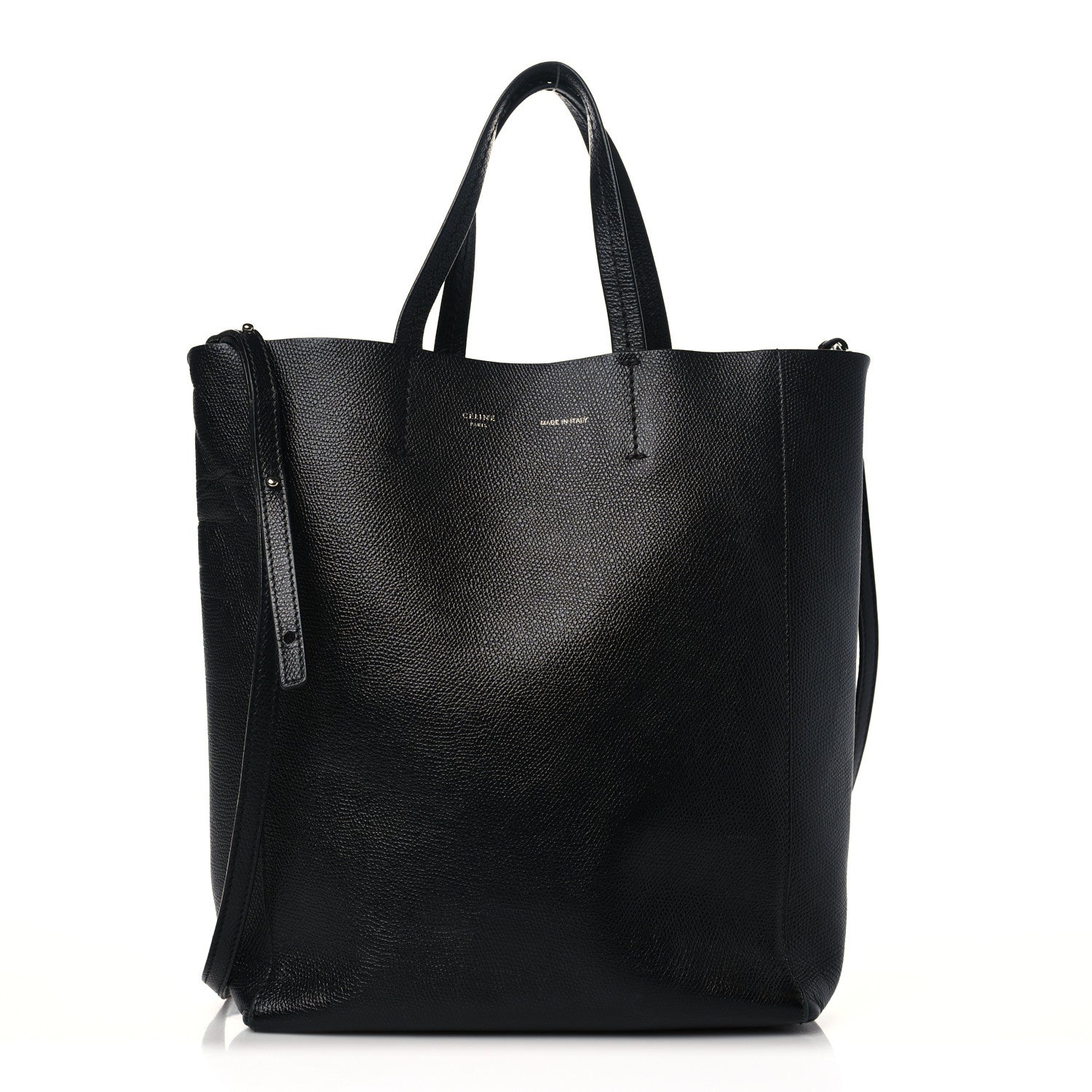 Celine Grained Calfskin Small Vertical Cabas Black 1 of 11