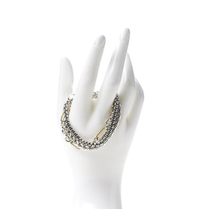 David Yurman Sterling Silver 18K Yellow Gold 4 Strand Bracelet 2 of 5