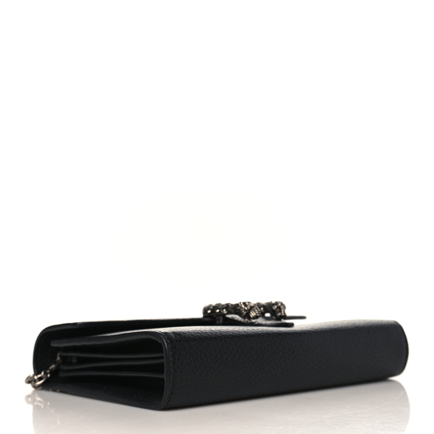 Gucci Calfskin Mini Dionysus Chain Wallet Black 4 of 9
