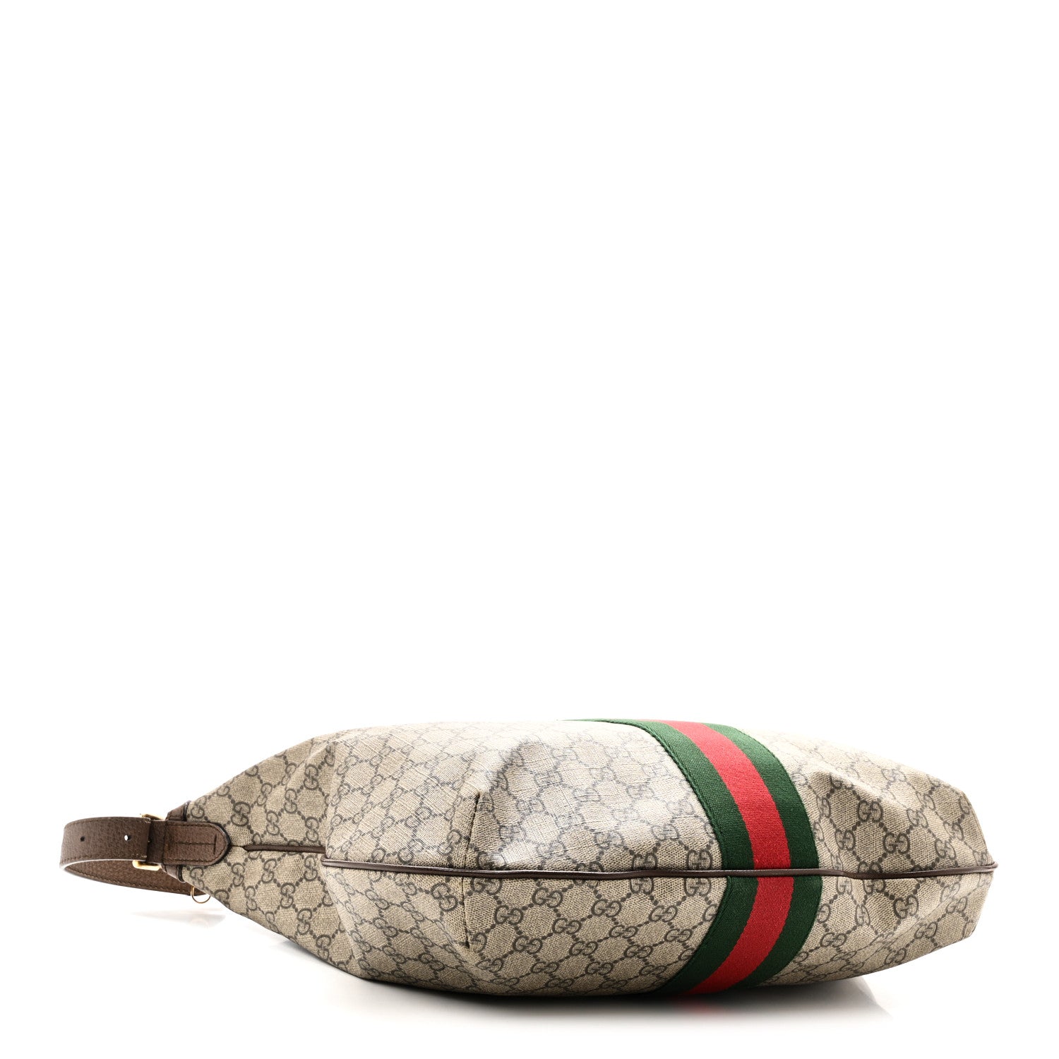 Gucci GG Supreme Monogram Web Ophidia Half Moon Hobo Brown 4 of 11