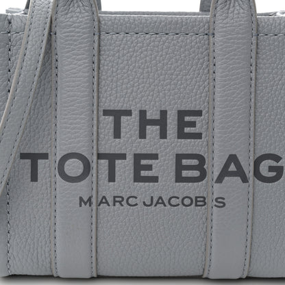 Marc Jacobs Grained Calfskin Mini The Tote Bag Grey 6 of 9