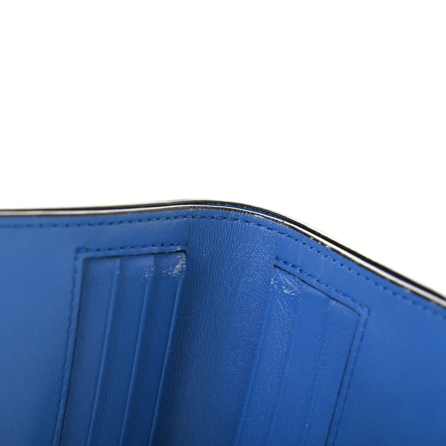 Mulberry Small Classic Grain Tri-fold Wallet Blue 10 of 13
