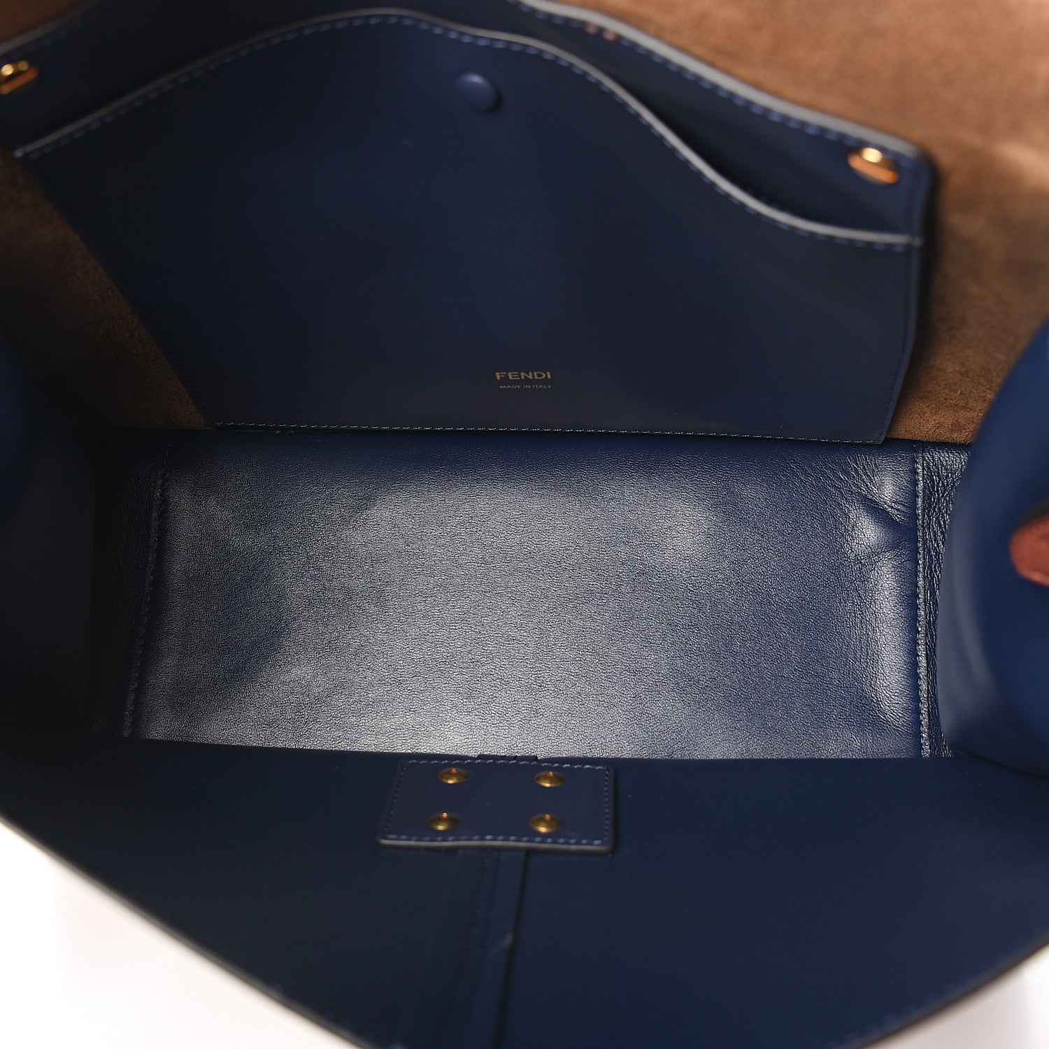 Fendi Vitello Grace Matte Large Kan U Shoulder Bag Rust 4 of 8