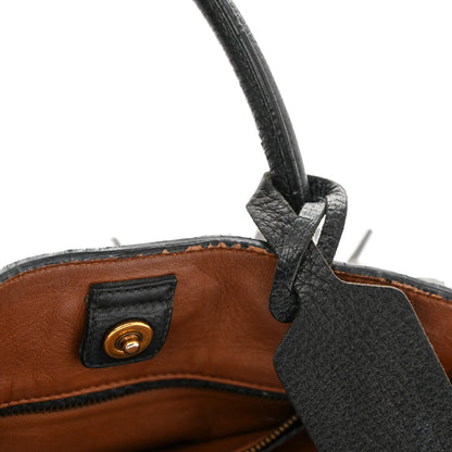 Prada Cervo Deerskin Fringe Tote Black 14 of 17