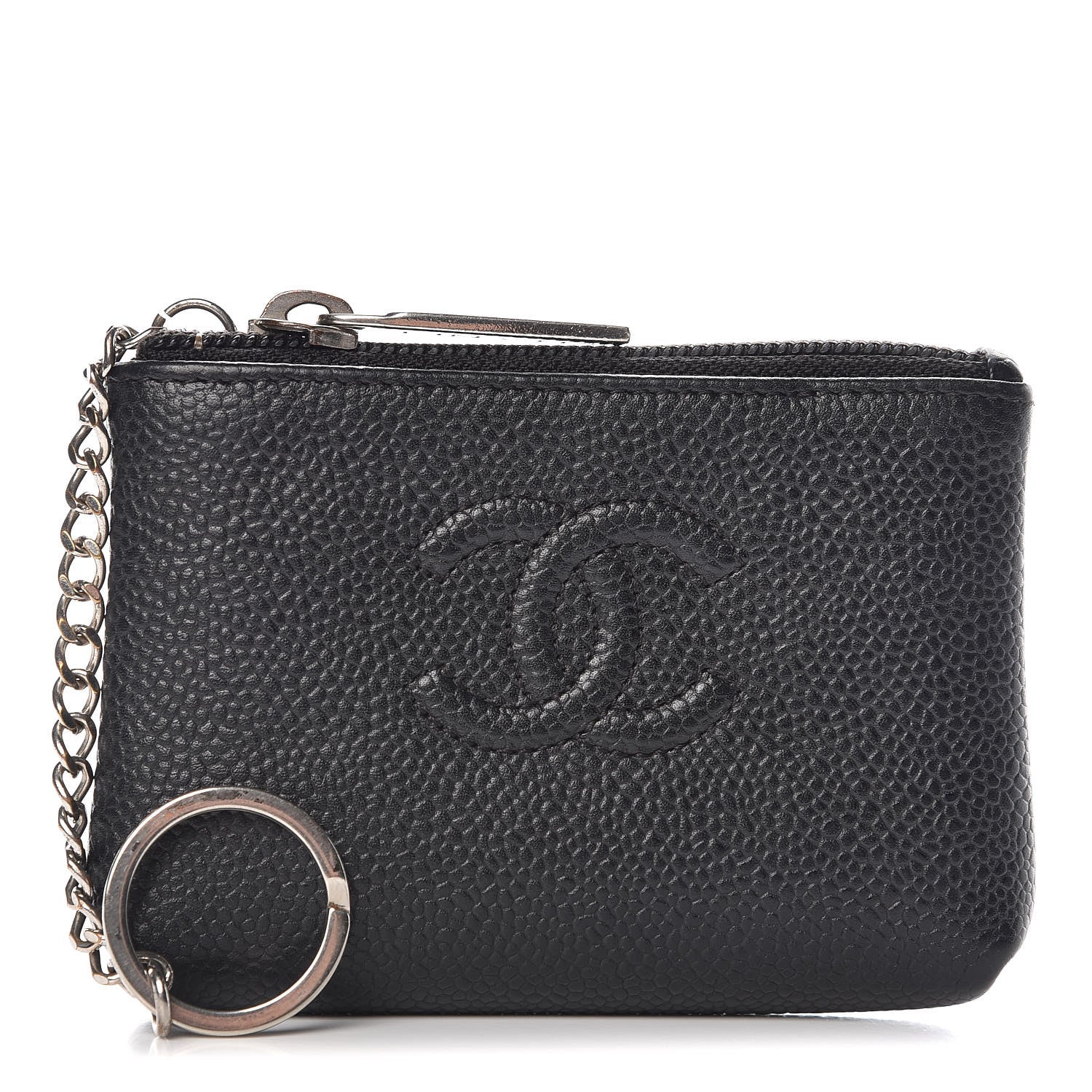 Chanel Caviar Timeless CC Coin Purse Case Black 1 of 9
