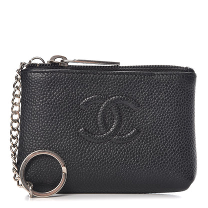 Chanel Caviar Timeless CC Coin Purse Case Black 1 of 9