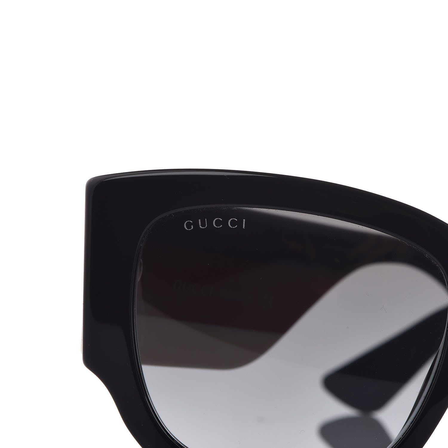 Gucci Acetate Web Oversized Frame Rectangle Sunglasses GG0276S Black 9 of 10
