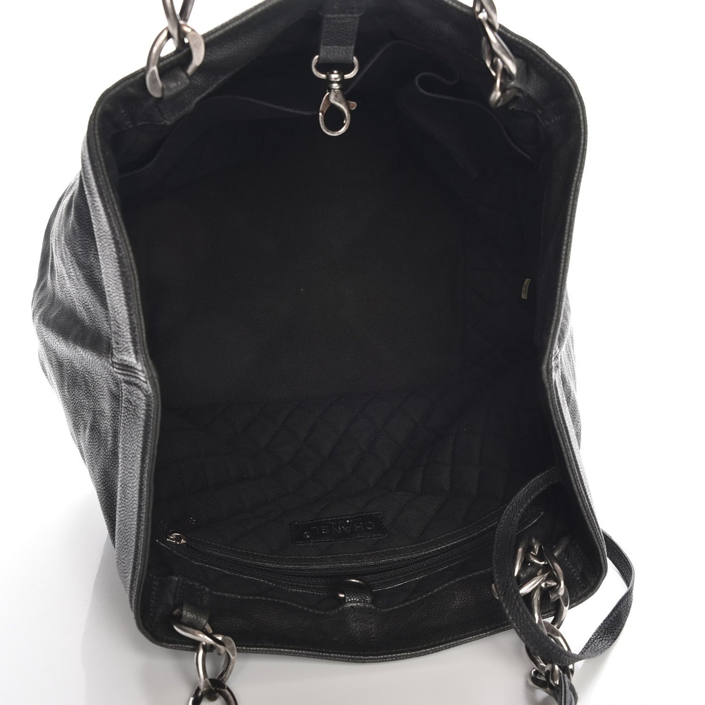 Distressed Caviar Outdoor Ligne Tote Black
