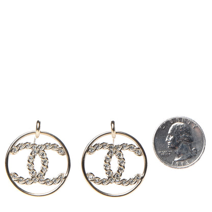 Chanel Baguette Crystal High Society CC Drop Earrings Gold 2 of 4