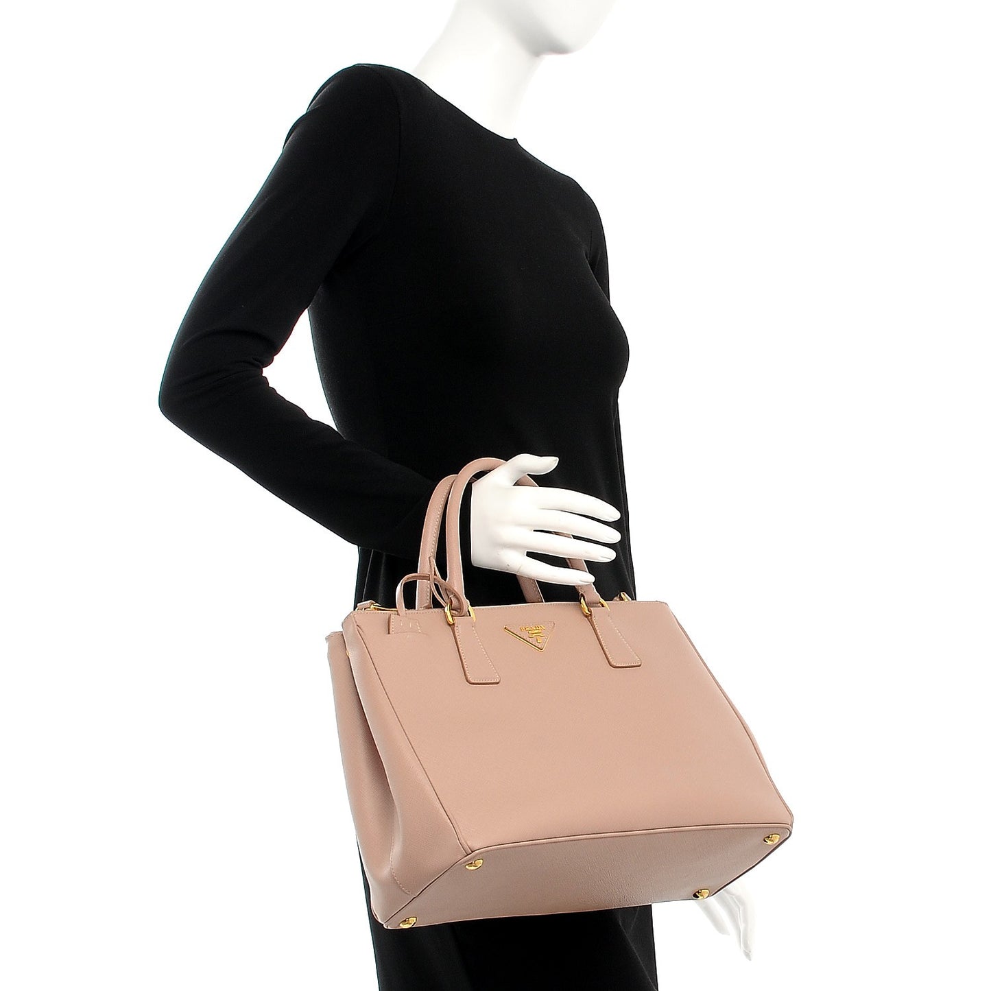 Saffiano Medium Galleria Double Zip Tote Cammeo