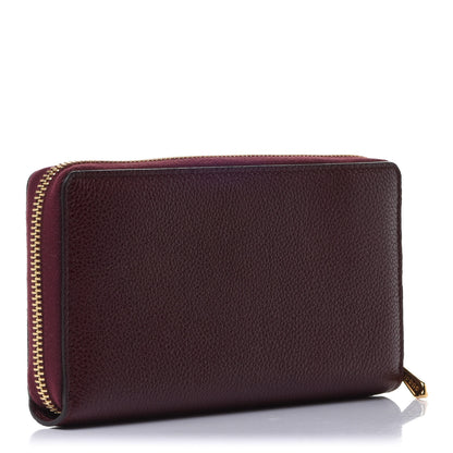 Gucci Grainy Calfskin Zumi Zip Around Wallet Vintage Bordeaux 3 of 10