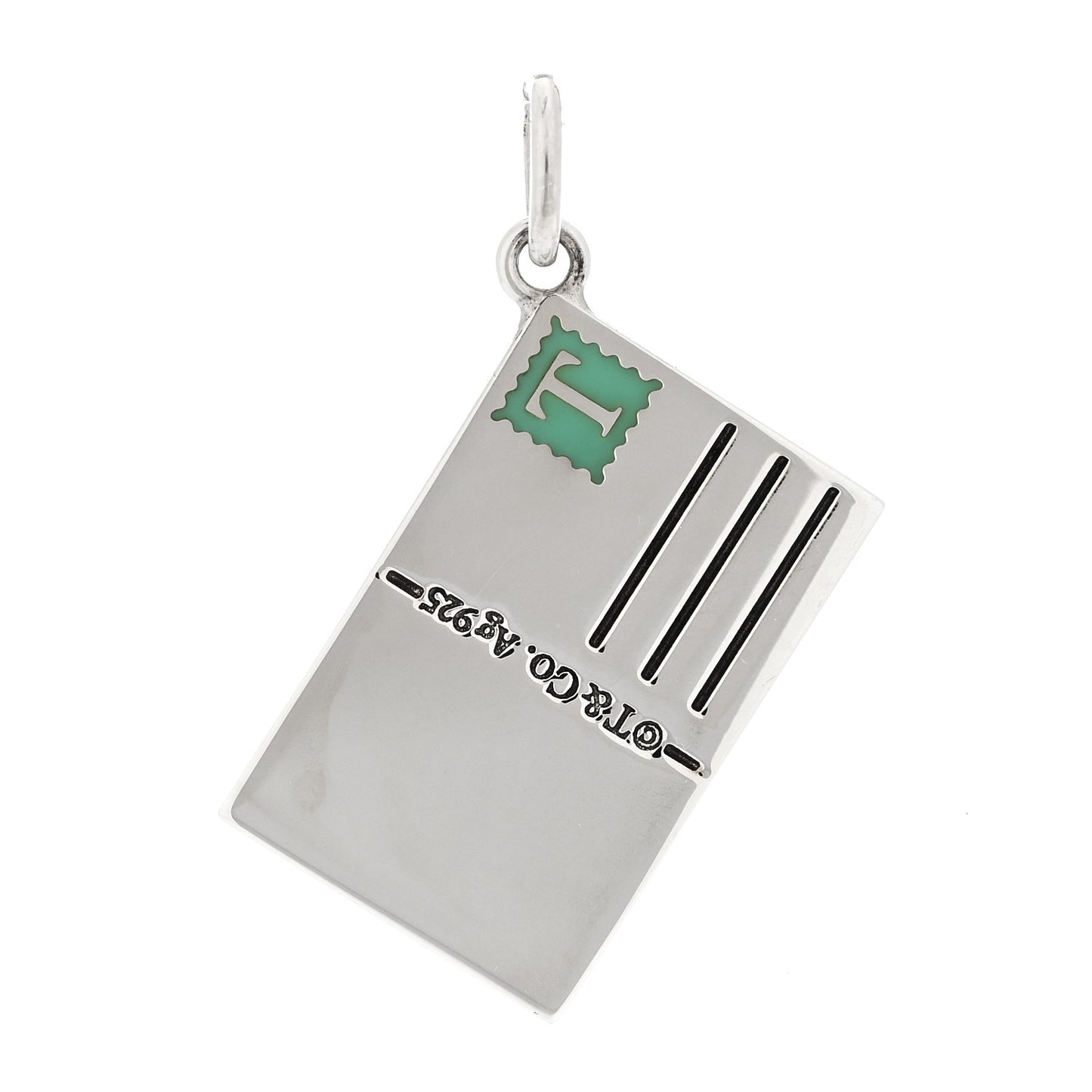 Sterling Silver Enamel San Francisco Postcard Charm Blue