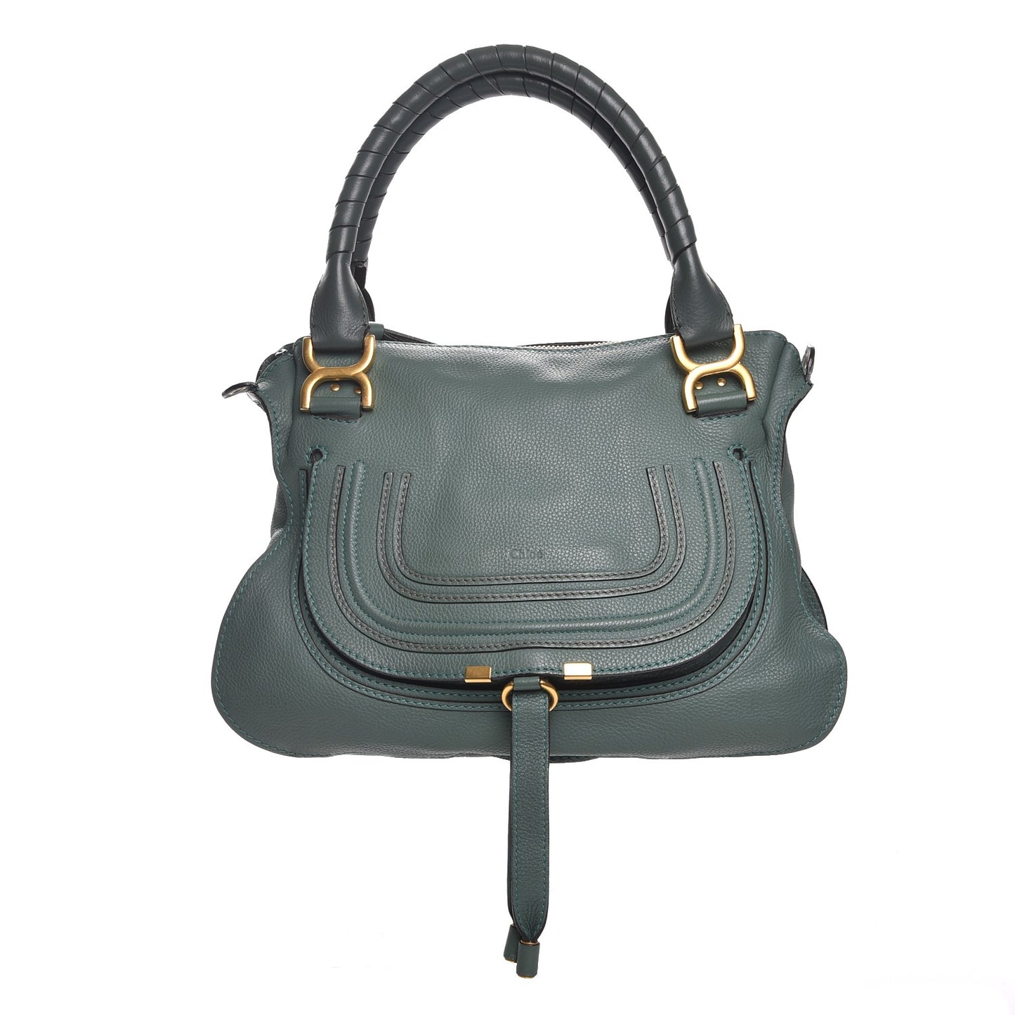 Calfskin Medium Marcie Satchel Eucalyptus
