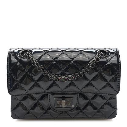 Chanel Patent Calfskin Quilted 2.55 Reissue Mini Flap So Black 1 of 11