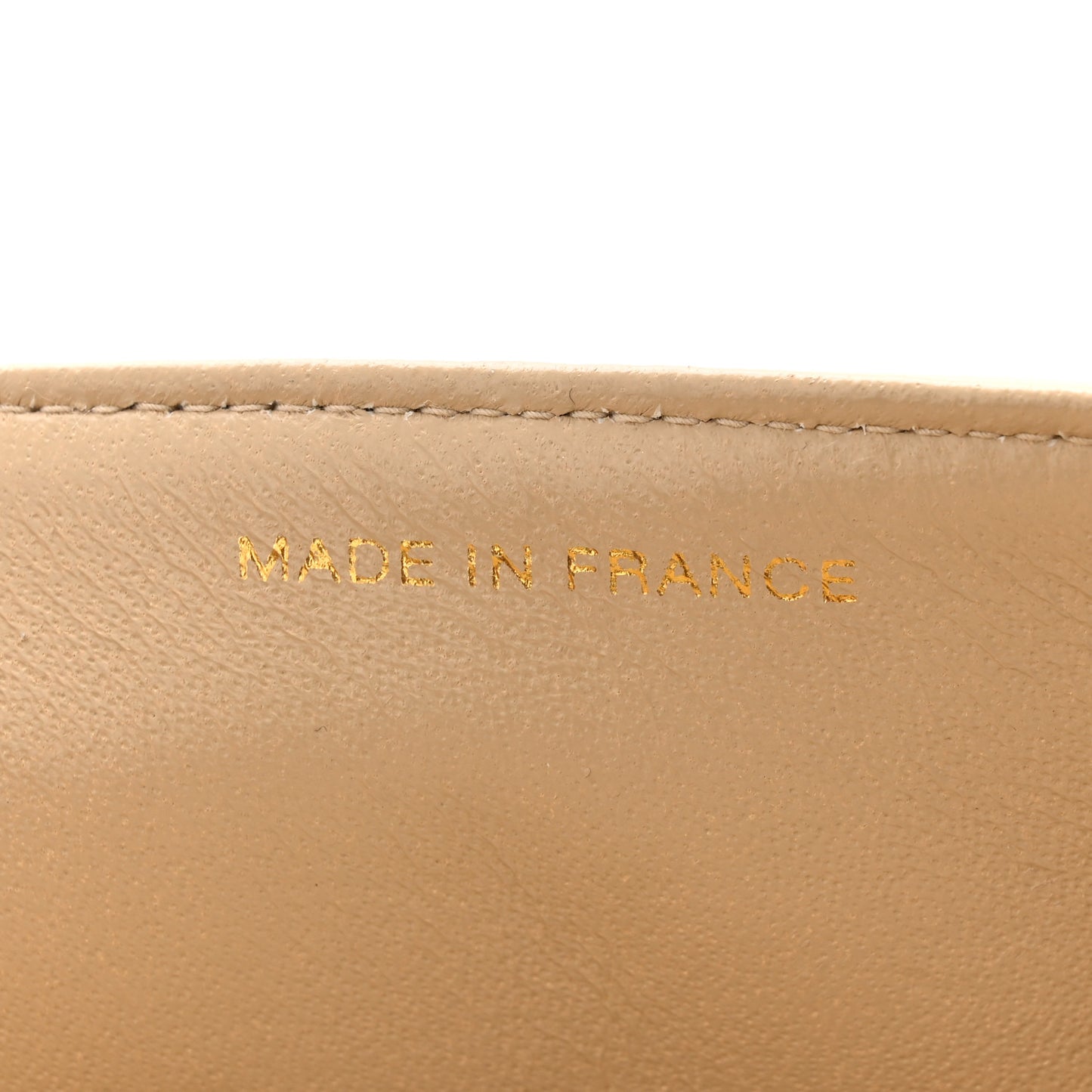 Lambskin Quilted Small Double Flap Beige