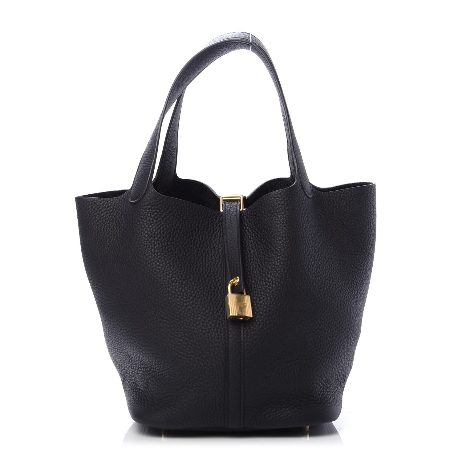 Hermes Taurillon Clemence Picotin Lock 22 MM Black 1 of 11