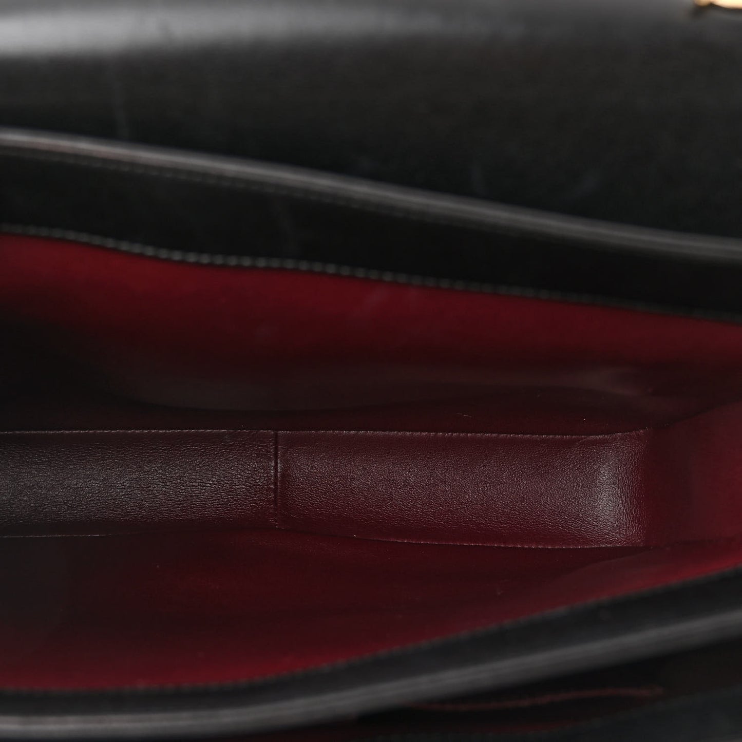 Lambskin Quilted Large Trendy CC Dual Handle Flap Bag Black