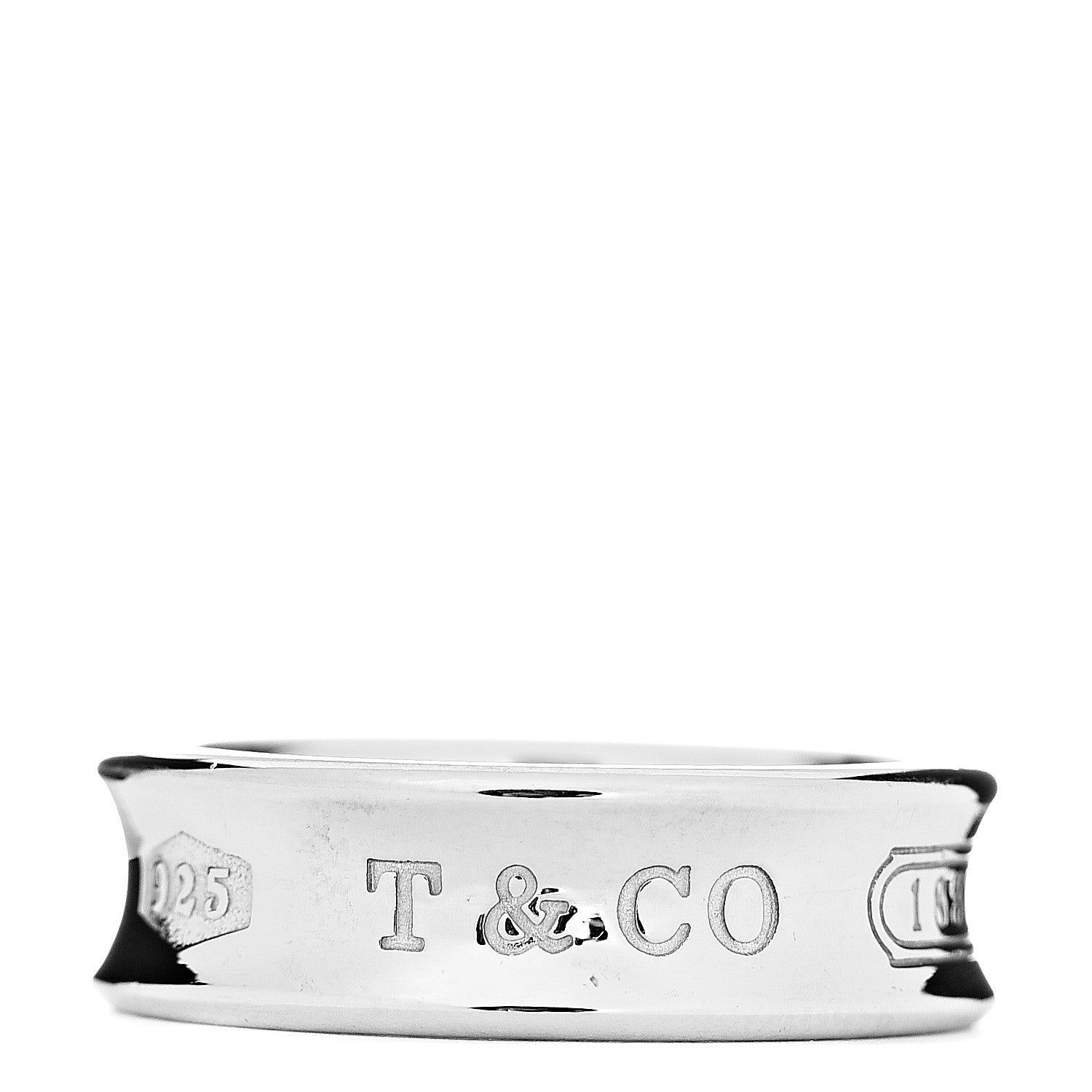 Tiffany Sterling Silver 1837 Band Ring 60 9 1 of 4