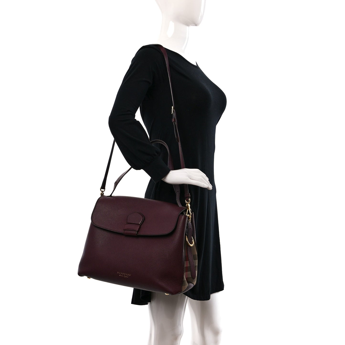 Derby Calfskin House Check Medium Camberley Burgundy
