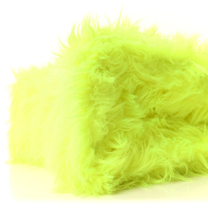 Balenciaga Faux Fur Medium Fluffy Hourglass Top Handle Bag Fluo Yellow 10 of 10