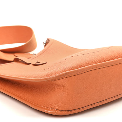 Hermes Taurillon Clemence Evelyne PM Orange 9 of 10