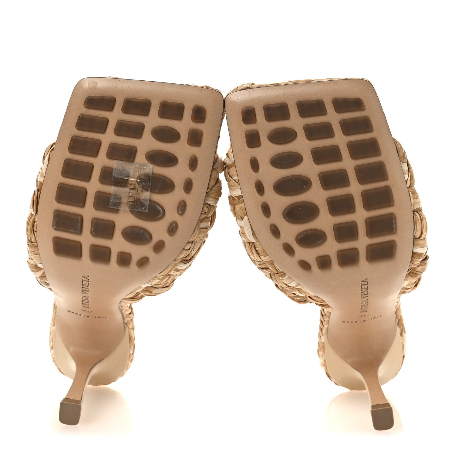 Bottega Veneta Raffia Twisted Intrecciato Stretch Mule Sandals 36 Macadamia 7 of 10