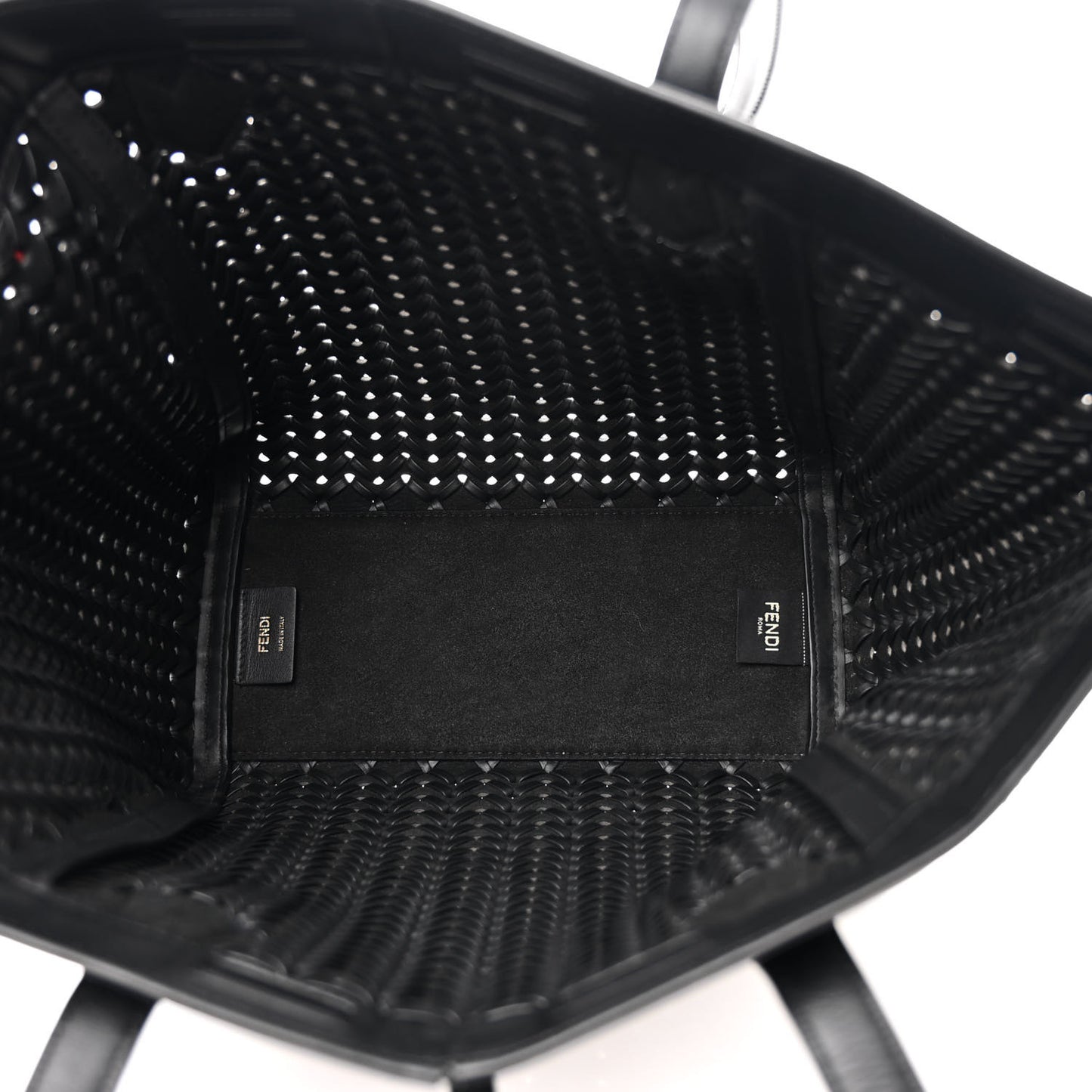 Vitello Grace Woven Medium Fendi Origami Black