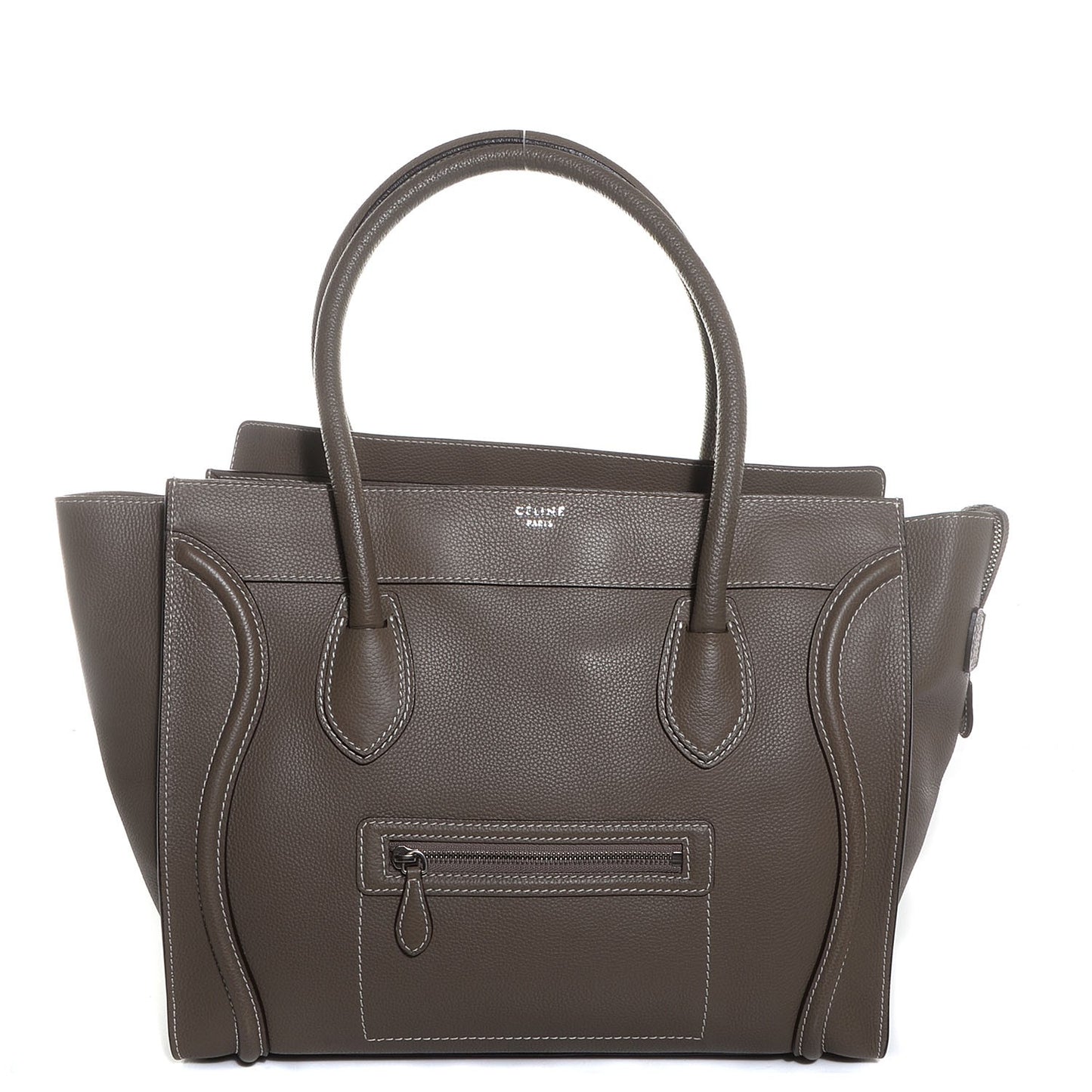 Drummed Calfskin Shoulder Luggage Souris