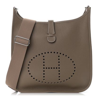 Hermes Taurillon Clemence Evelyne III GM Etoupe 1 of 8