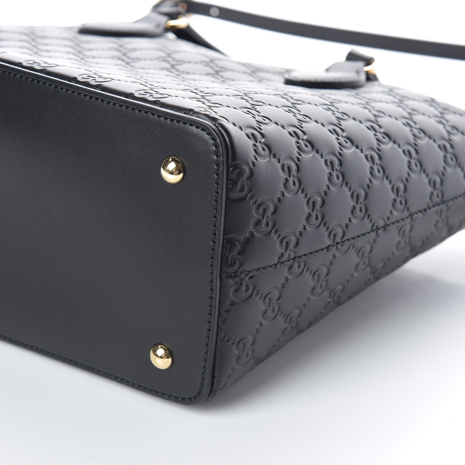 Gucci Guccissima Linea A Foldover Tote Black 10 of 10