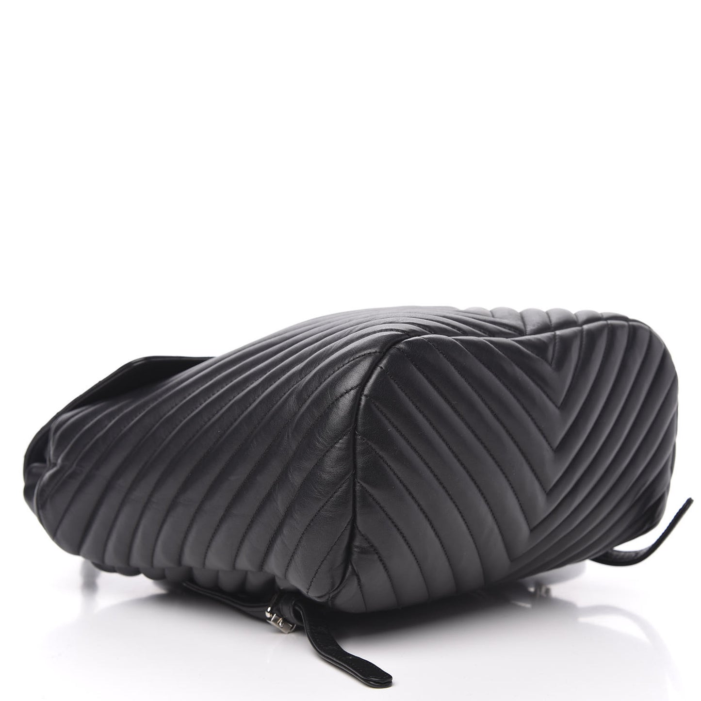 Calfskin Chevron Quilted Large Urban Spirit Backpack Black