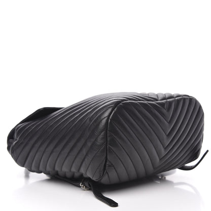 Chanel Calfskin Chevron Quilted Large Urban Spirit Backpack Black 3 of 11